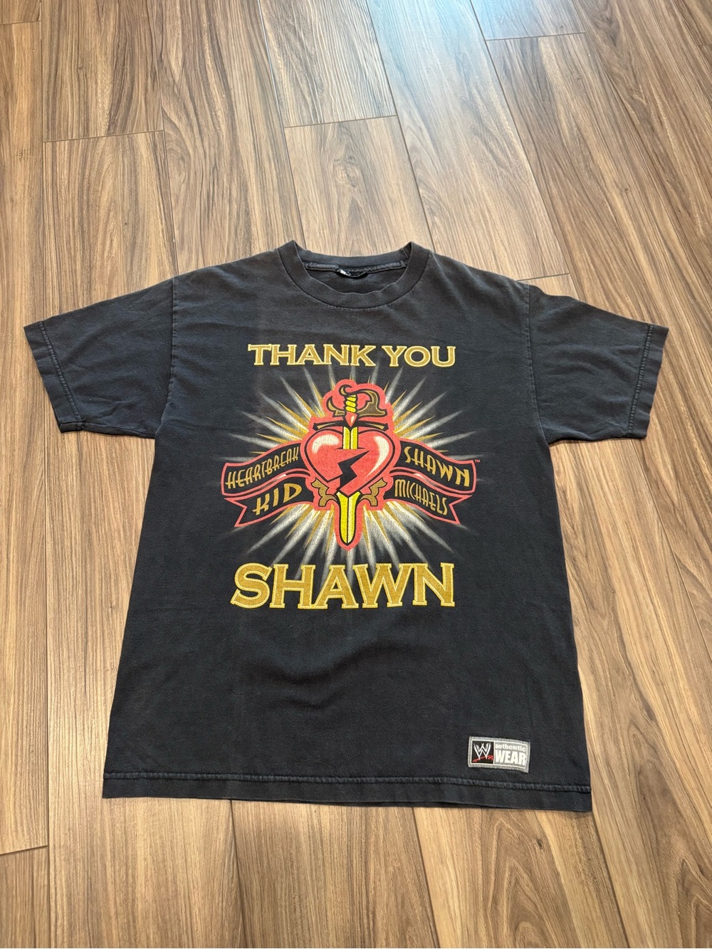 Vintage WWE Authentic Wear  Shawn Michaels "Thank You Shawn" HBK retirement tee